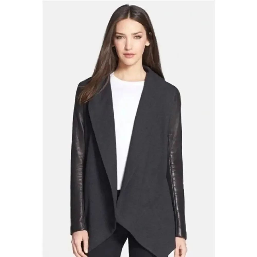 Theory Laura Amazing Wool Cashmere Leather Jacket medium excellent condition